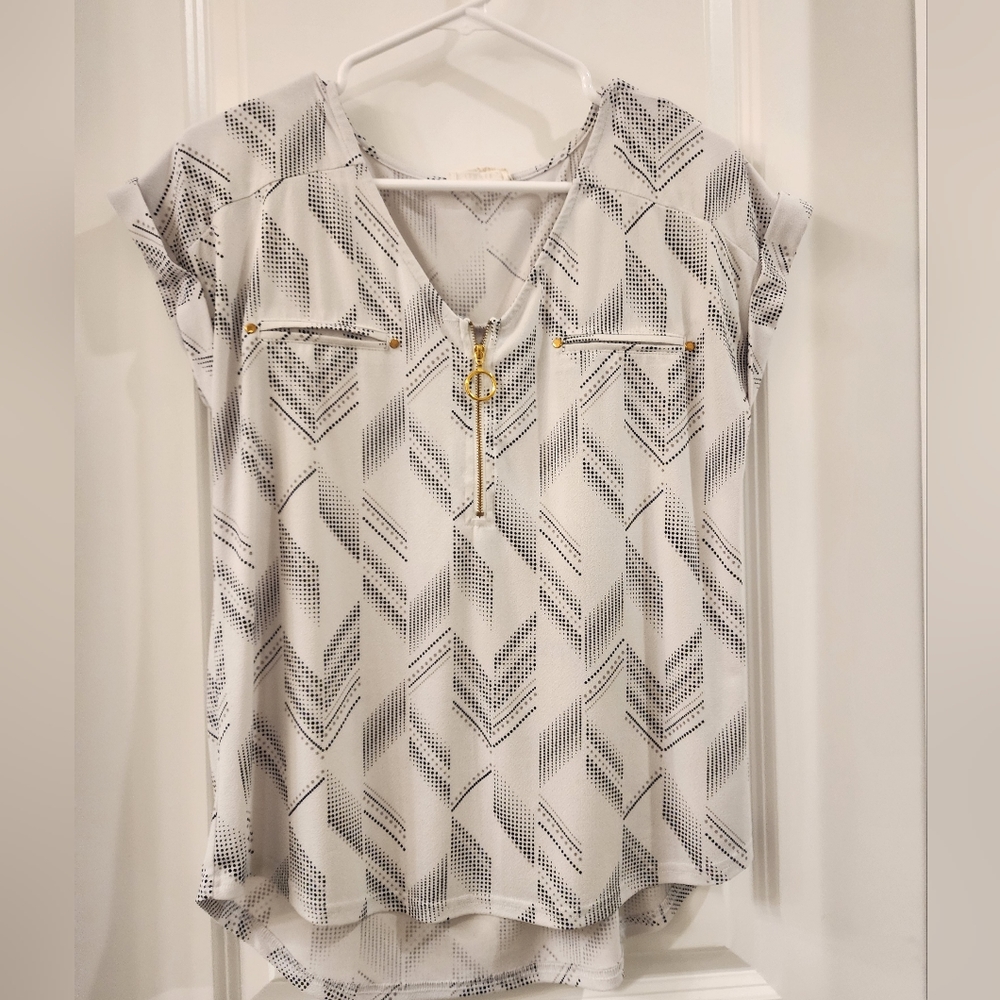 White Top with Black Chevron